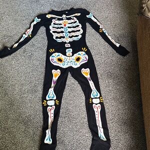 Skeleton Print Black Jumpsuit